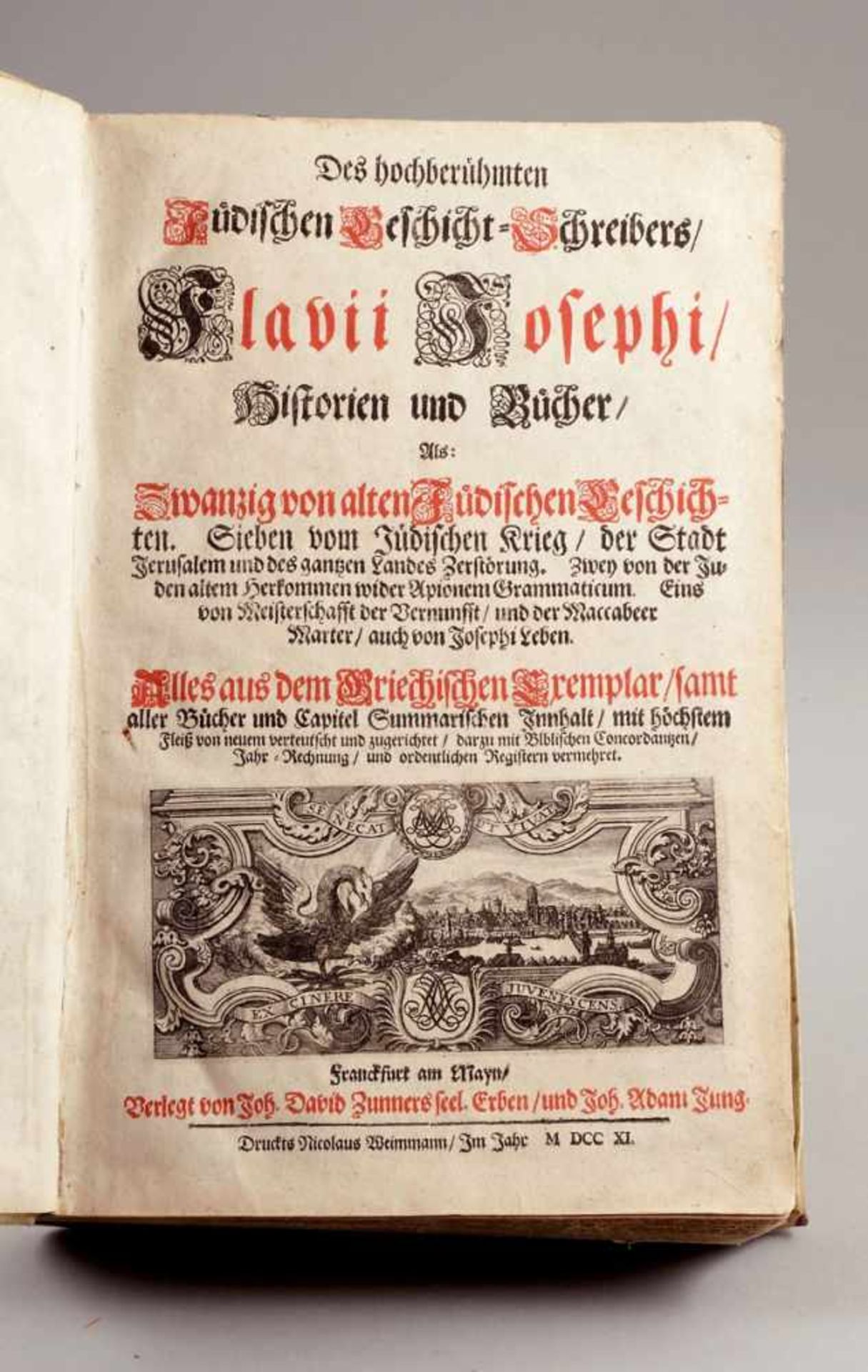 Flavius Josephus- "Des hochberühmten Jüdischen Geschicht=Schreibers Flavii Josephi Historien und - Bild 2 aus 2