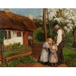 Hans Andersen Brendekilde1857 Funen - 1942 Jyllinge in der Art des - Am Brunnen (ved Bronden) - Öl/