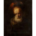 Späte Rembrandt SchuleMeister, tätig um 1750. - Brustbild eines Sultans mit weißem Bart und Turban -