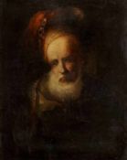 Späte Rembrandt SchuleMeister, tätig um 1750. - Brustbild eines Sultans mit weißem Bart und Turban -