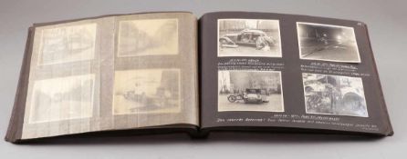 Fotoalbum der Verkehrs-Unfall Bereitschaft Hannovervon 1938 240 Fotografien in Lederalbum. 25,5 x