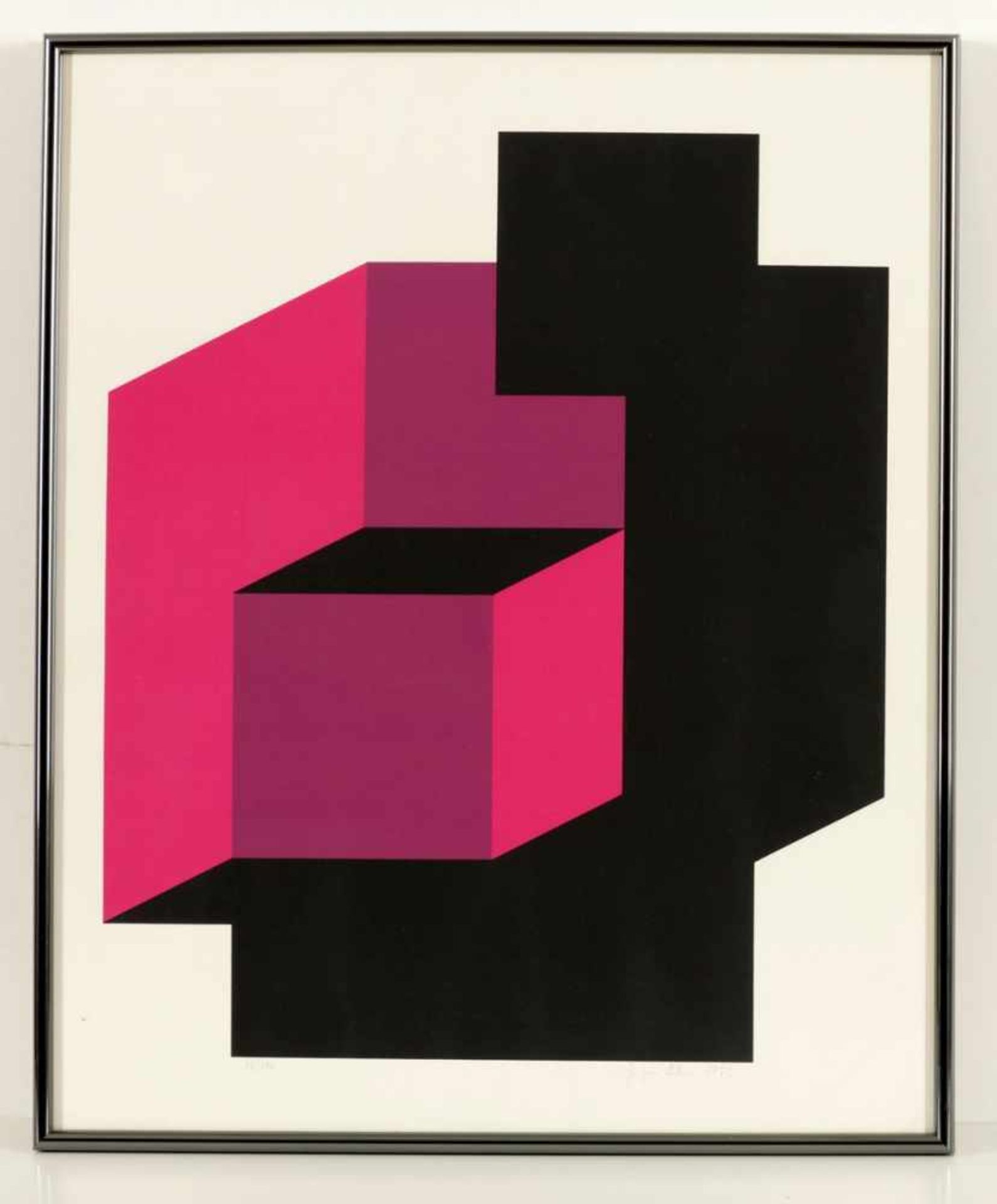 Jürgen Klein1924 Berlin - Komposition - Farbserigrafie/Papier. 85/100. 50,4 x 43 cm, 59 x 49 cm. - Bild 2 aus 2