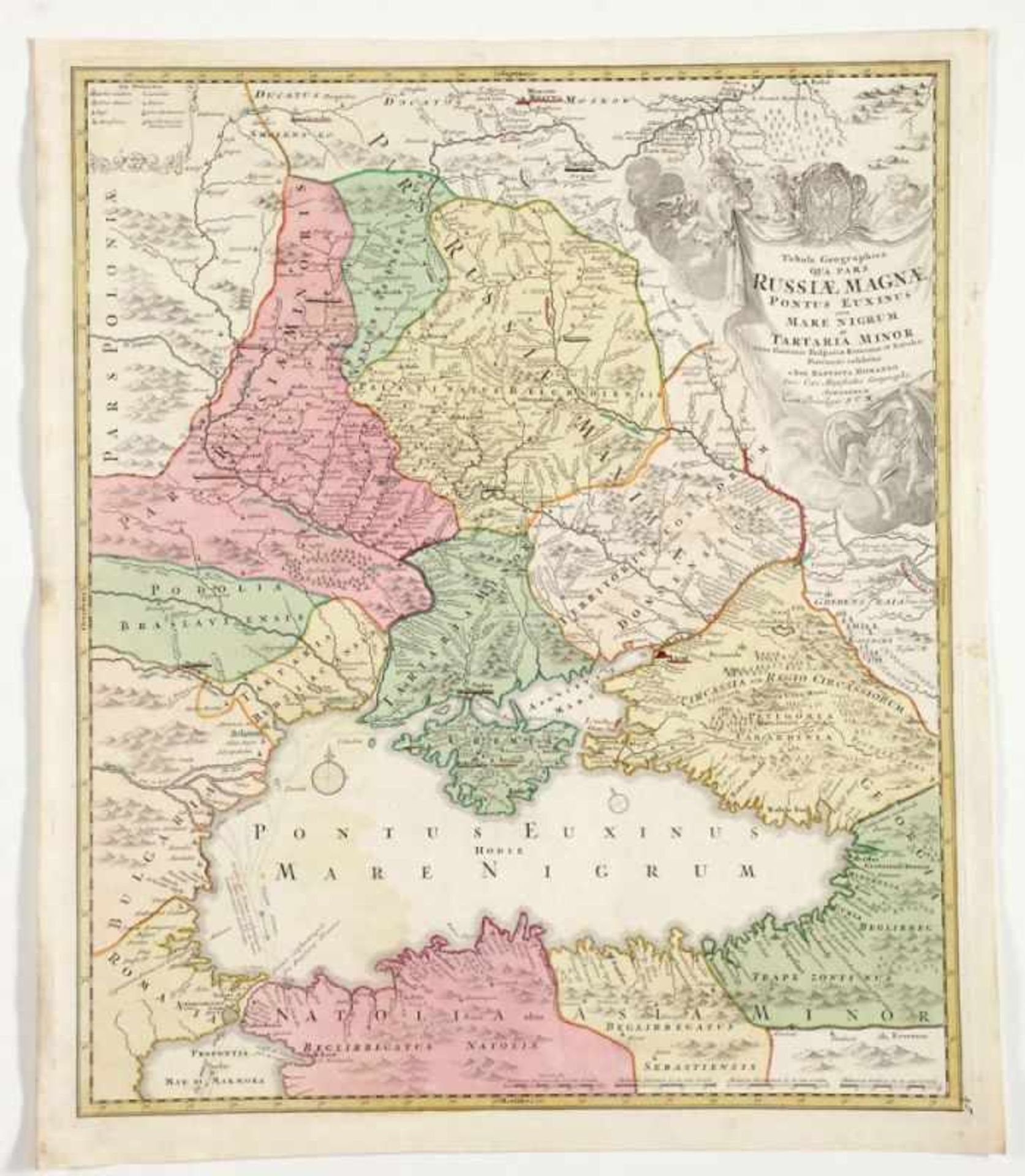 Johann Baptist Homann1664 Kambach - 1724 Nürnberg - "Tabula Geographica qua Pars Russiae Magnae" -