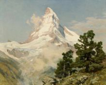 Edward Harrison Compton1881 Feldafing - 1960 Feldafing - Matterhorn - Öl/Lwd. 80 x 100 cm. Sign. und