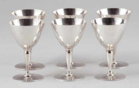 6 Art Deco WeinkelcheTiffany & Co/New York/USA, um 1915. 925er Silber. Punzen: Herst.-Marke,