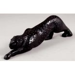 Panthere Zeila noire - Panther schwarz - Nummerierte EditionLalique, Wingen-sur-Moder. Schwarzes