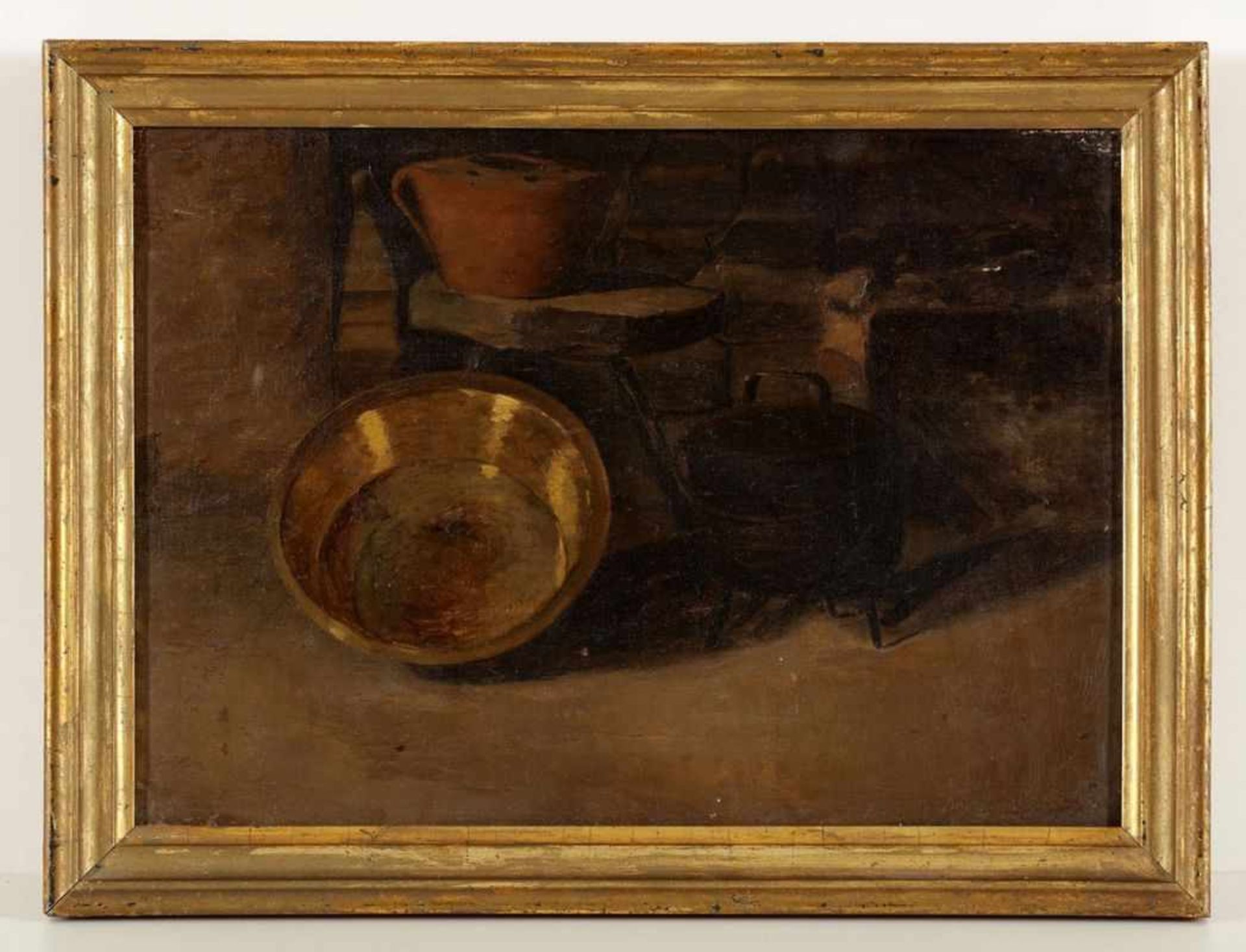 Künstler des 19. Jahrhunderts- Stillleben - Öl/Lwd. 26 x 37cm. Rahmen. - Image 2 of 2
