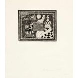 Dorothy Iannone1933 Boston - "Loreley" - Radierung/Papier. 30/35. 15 x 18,4 cm, 43 x 39,3 cm.