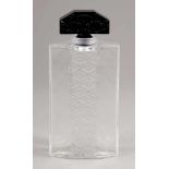 Flacon Epis incolore - noir - FlakonLalique, Wingen-sur-Moder. Flakon: Farbloses Glas, formgepresst,