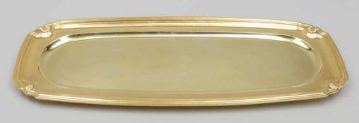 Fischplatte mit MuscheldekorChristofle/Paris/Frankreich. 950er Silber/vergoldet. Punzen: Herst.-