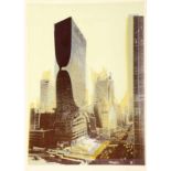 Pol Bury1922 Haine-Saint-Pierre - 2005 Paris - "Manhattan (Seagram Building)" - Farblithografie/