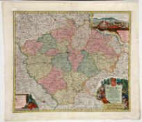 Georg Mathäus Seutter1678 - 1757 - "Bohemia Regnum juxta XII. Circulos divifum cum Comitatu Glacensi