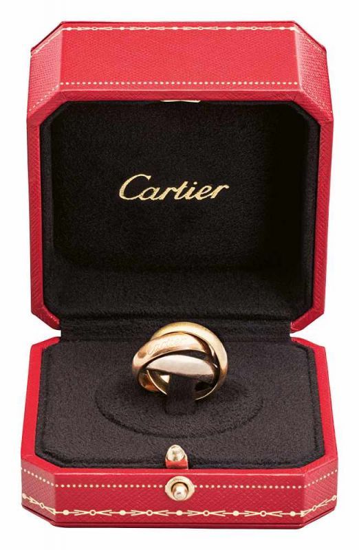 Cartier Ring «Trinity de Cartier» Paris 2000er Jahre. GG/RG/WG 18 Kt. Drei harmonisch ineinander