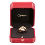 Cartier Ring «Trinity de Cartier» Paris 2000er Jahre. GG/RG/WG 18 Kt. Drei harmonisch ineinander
