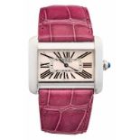 Cartier Tank Divan XL Damenarmbanduhr Paris 2000er Jahre. Edelstahl. Glattes, querrechteckiges