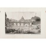 Piranesi, Giovanni Battista 1720 Mogliano - 1778 Rom.«Veduta del Ponte e Castello Sant'Angelo».