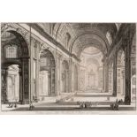 Piranesi, Giovanni Battista 1720 Mogliano - 1778 Rom.«Veduta interna della Basilica di S. Pietro