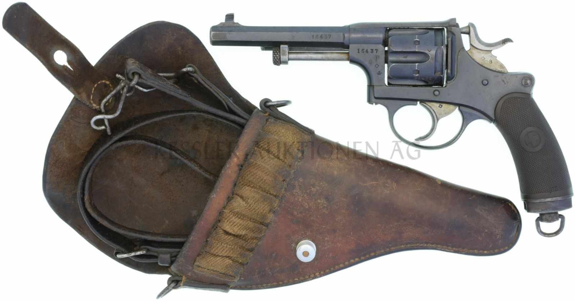 Revolver, WF Bern, Ord. 1882, Kal. 7.5mm LL 115mm, TL 240mm, brünierte Ganzstahlwaffe mit DA-