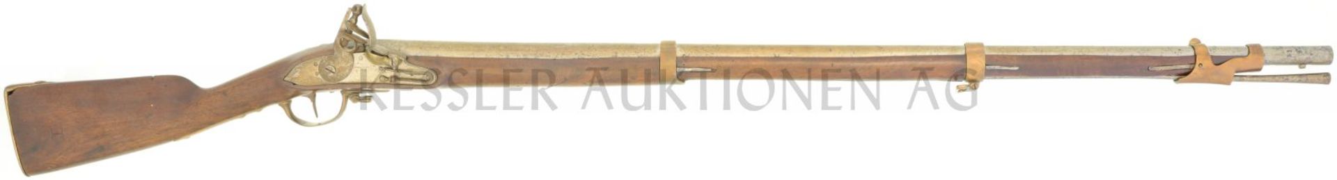 Steinschlossgewehr, Infanterie 1817 (franz. 1777), Kant. Solothurn, Kal. 17.6mm LL 1030mm, TL