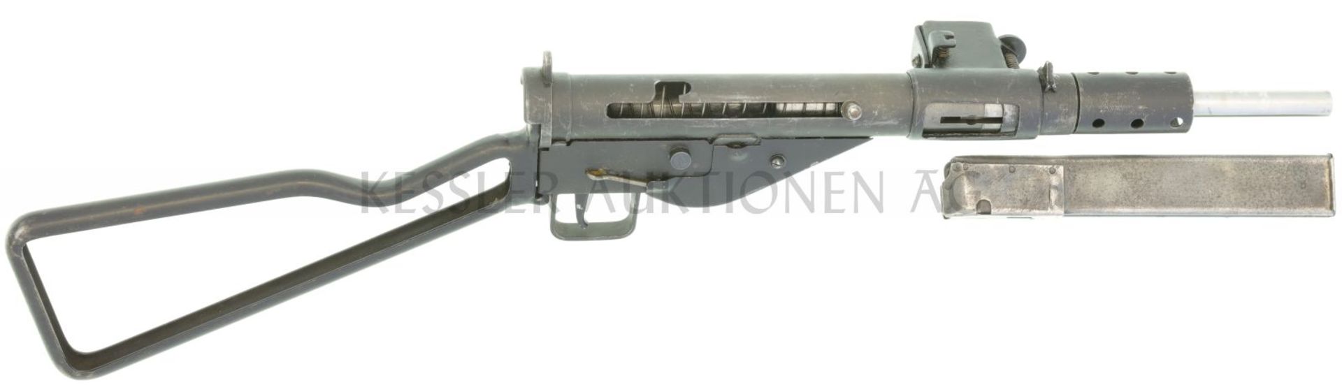 Maschinenpistole, Sten MKII, DEKO, Kal. 9mmP LL 190mm, TL 780mm, zuschiessendes System, für