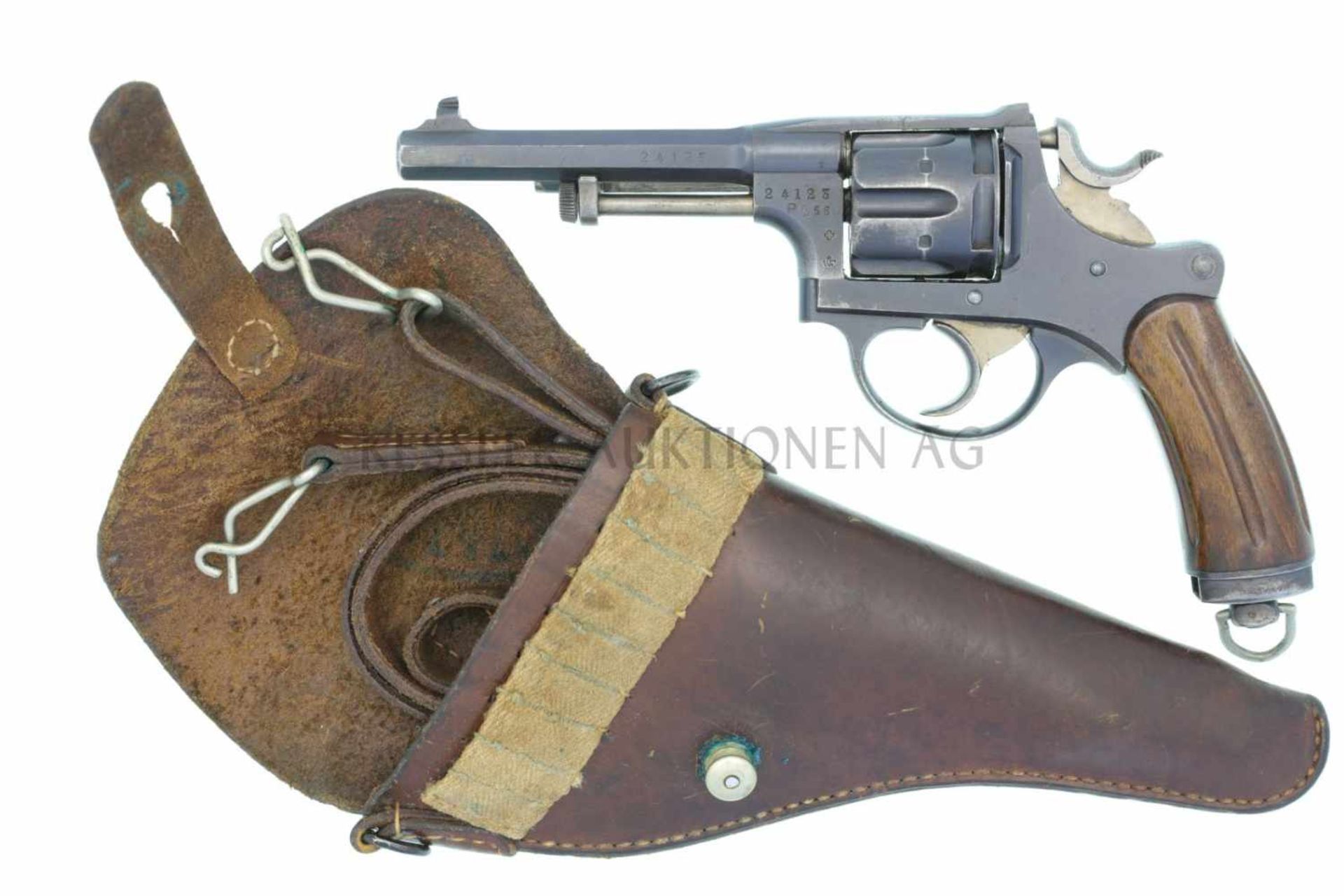 Revolver, WF Bern, Ord. 1882, Kal. 7.5mm LL 115mm, TL 240mm, brünierte Ganzstahlwaffe mit DA-