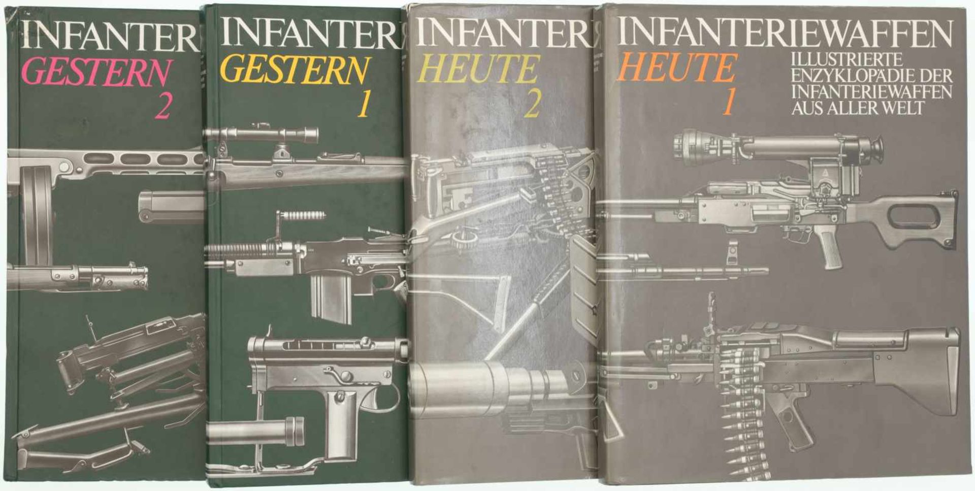 Konvolut 4 Bücher "Infanteriewaffen", Illustrierte Enzyklopädie der Infanteriewaffen aus aller