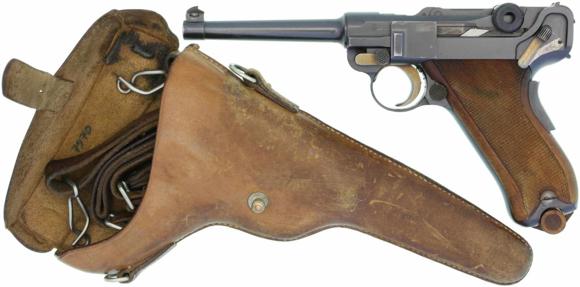 Pistole, Ord. P 06/24, Kal. 7.65mmP Parabellum, WF Bern, brünierte Ganzstahlwaffe mit SA-Abzug, U-