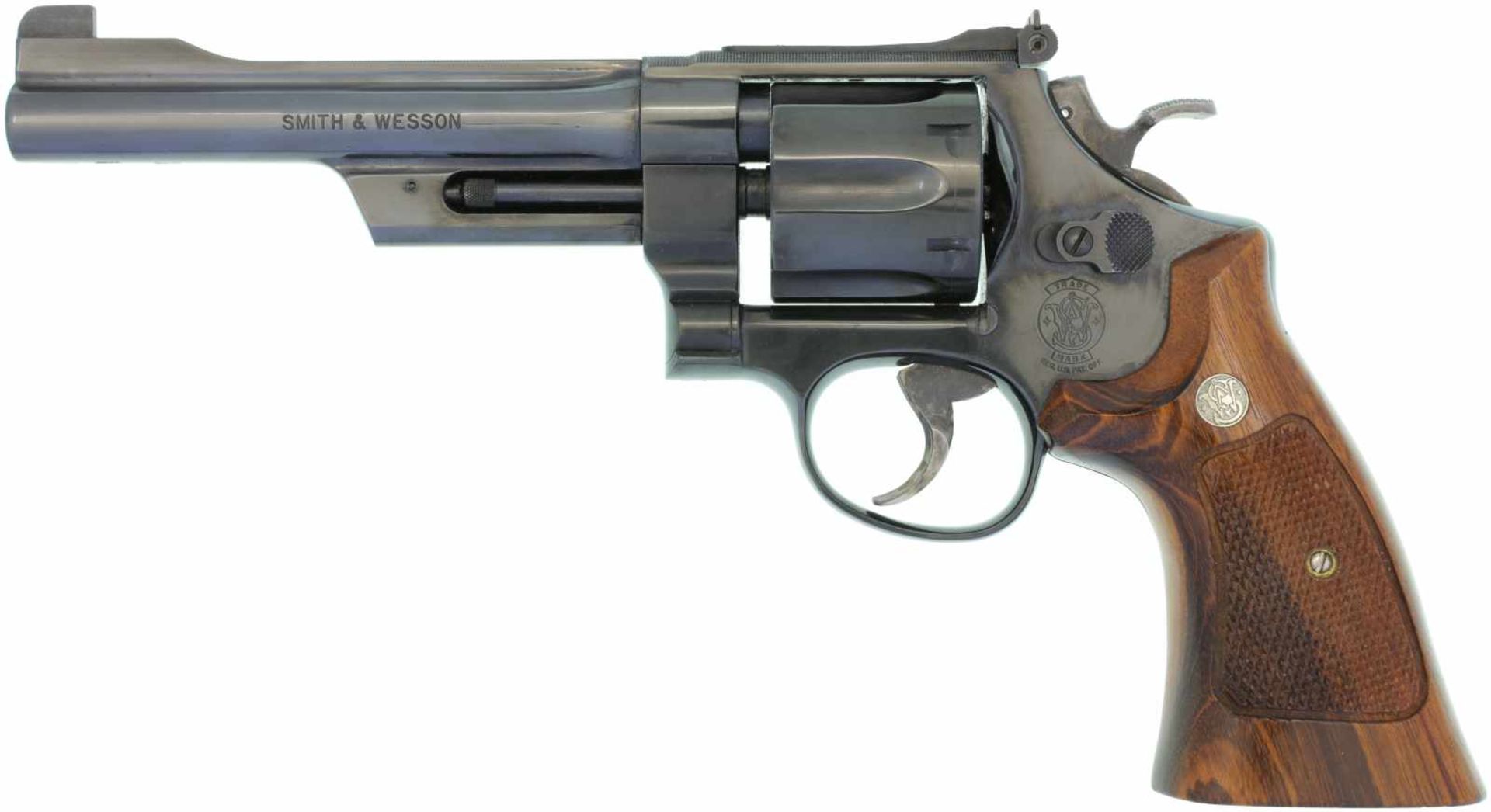 Revolver, S&W Mod. 27-2, Kal. .357Mag. LL 6", brünierte Ganzstahlwaffe mit DA-Abzug,
