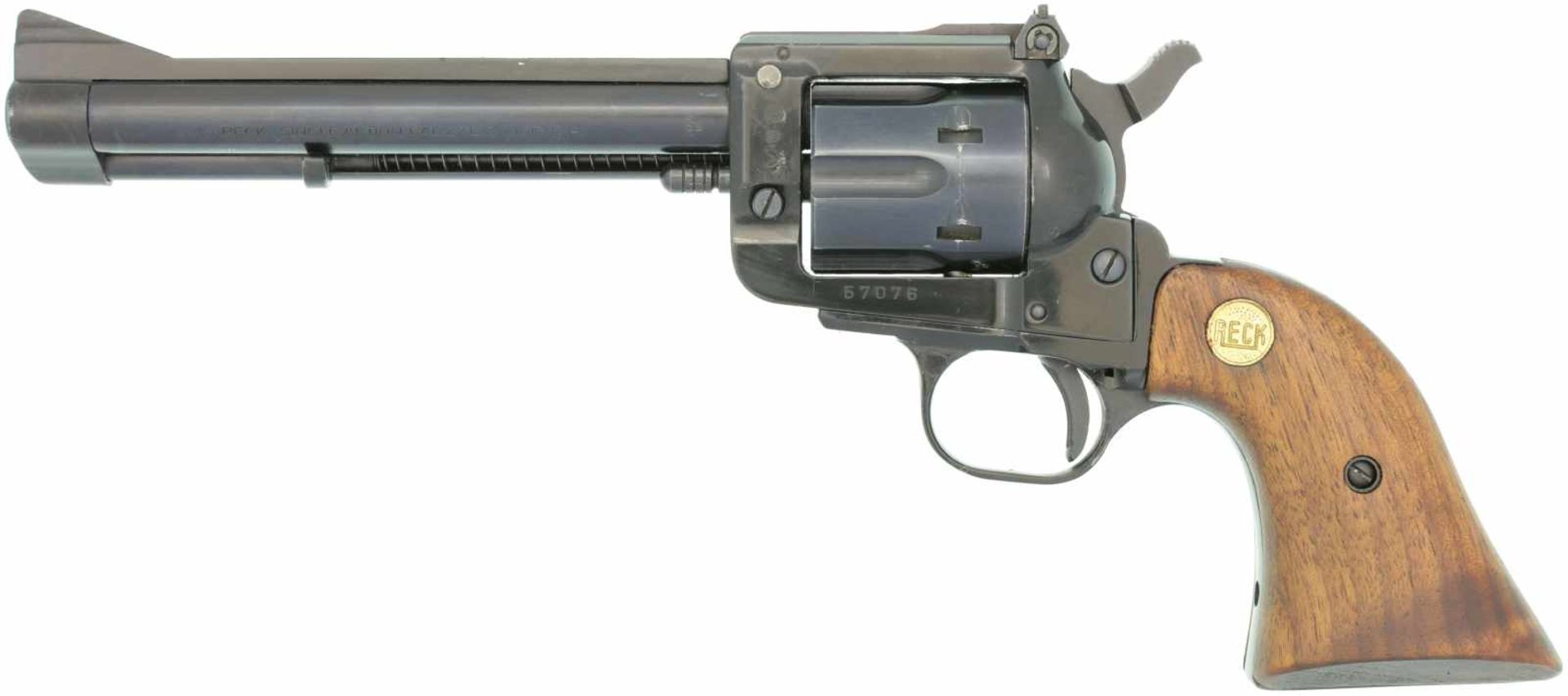 Revolver, Reck SAA R14, Kal. .22LR LL 152mm, 6-schüssige Trommel, Rahmen aus geschwärztem