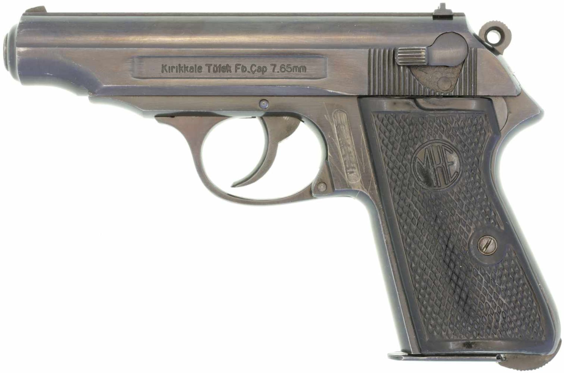 Pistole, M.K.E. Kirikale, türkischer Klon der Walther PP, Kal.7.65mm LL 96mm, brünierte