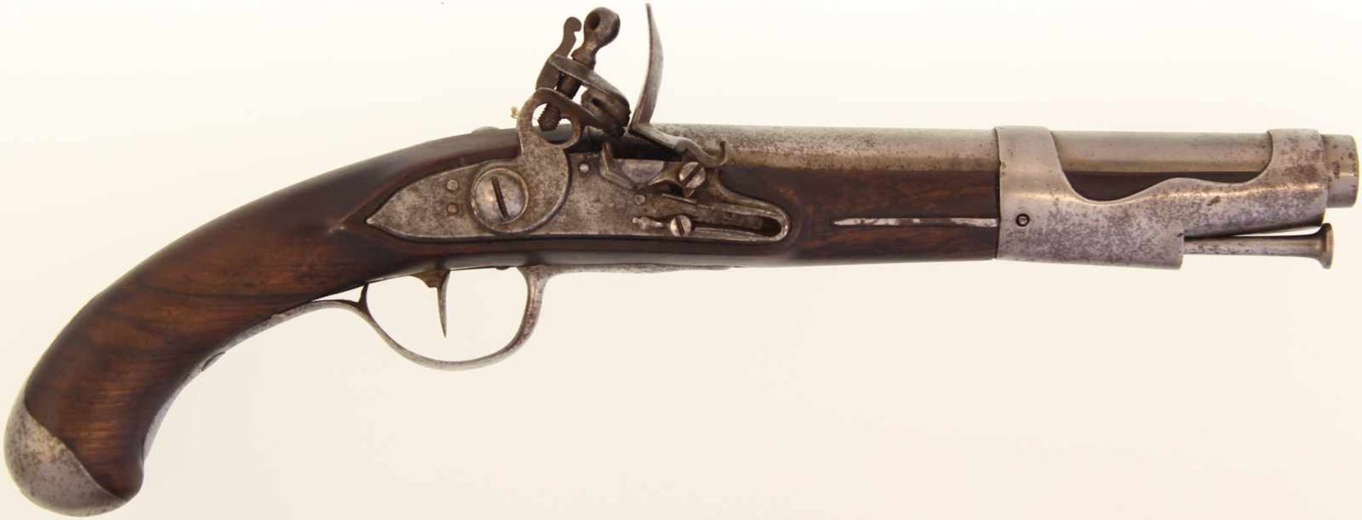Steinschlosspistole, F-Ord. "Pistolet D'Officier de Dragons Mle 1767", 17.6mm Keine