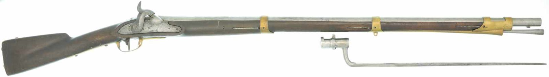 Perkussionsgewehr, Infanterie 1804/42, Bern, Kal. 17.6mm LL 935mm, TL 1315mm, Rundlauf, Wurzel