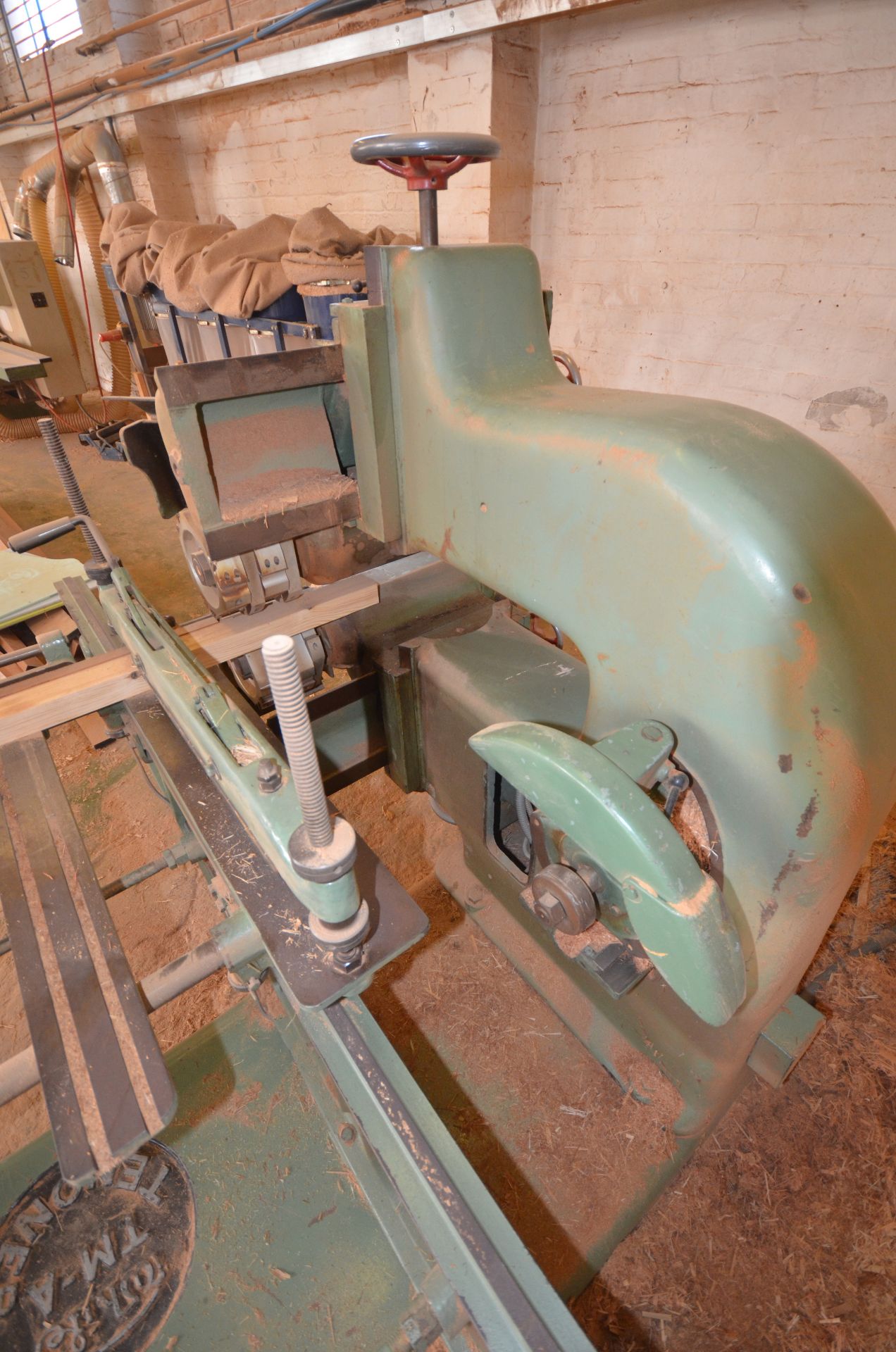 White Tenoner serial no M40120N 2 head with cut off saw - Image 5 of 5