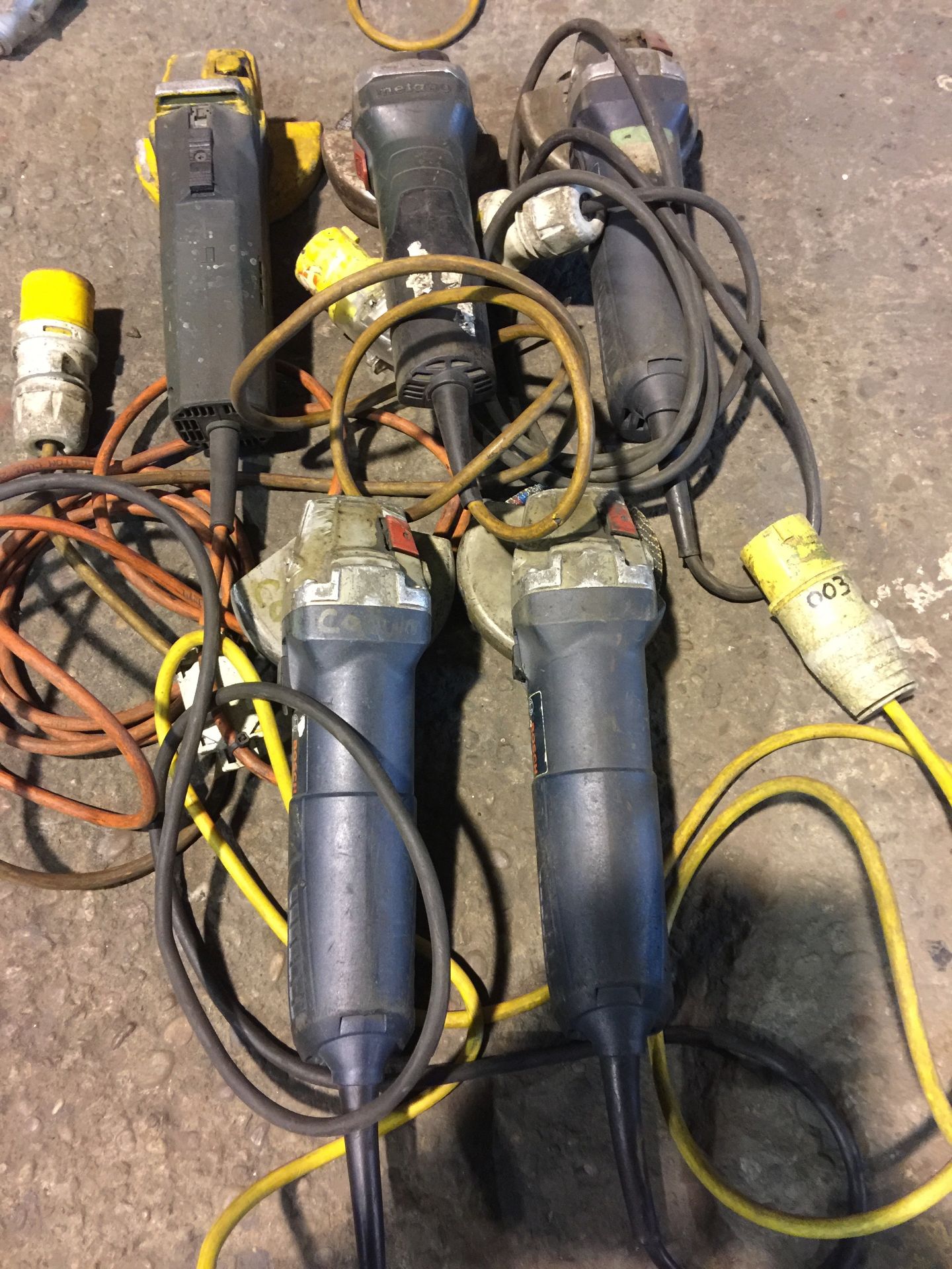 5 x Misc 110v Angle Grinders (Burton-upon-Trent)