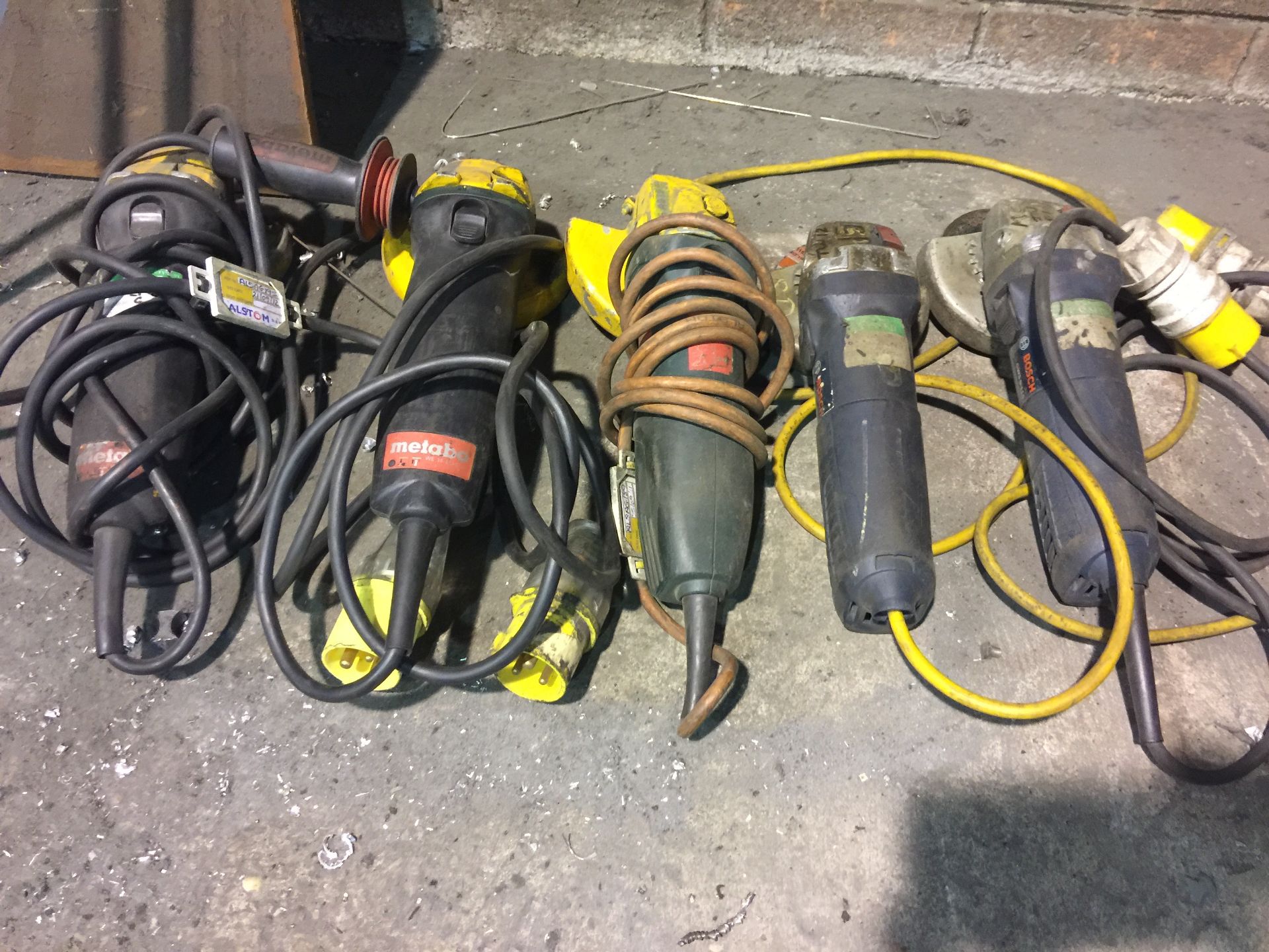 5 x Misc 110v Angle Grinders (Burton-upon-Trent)