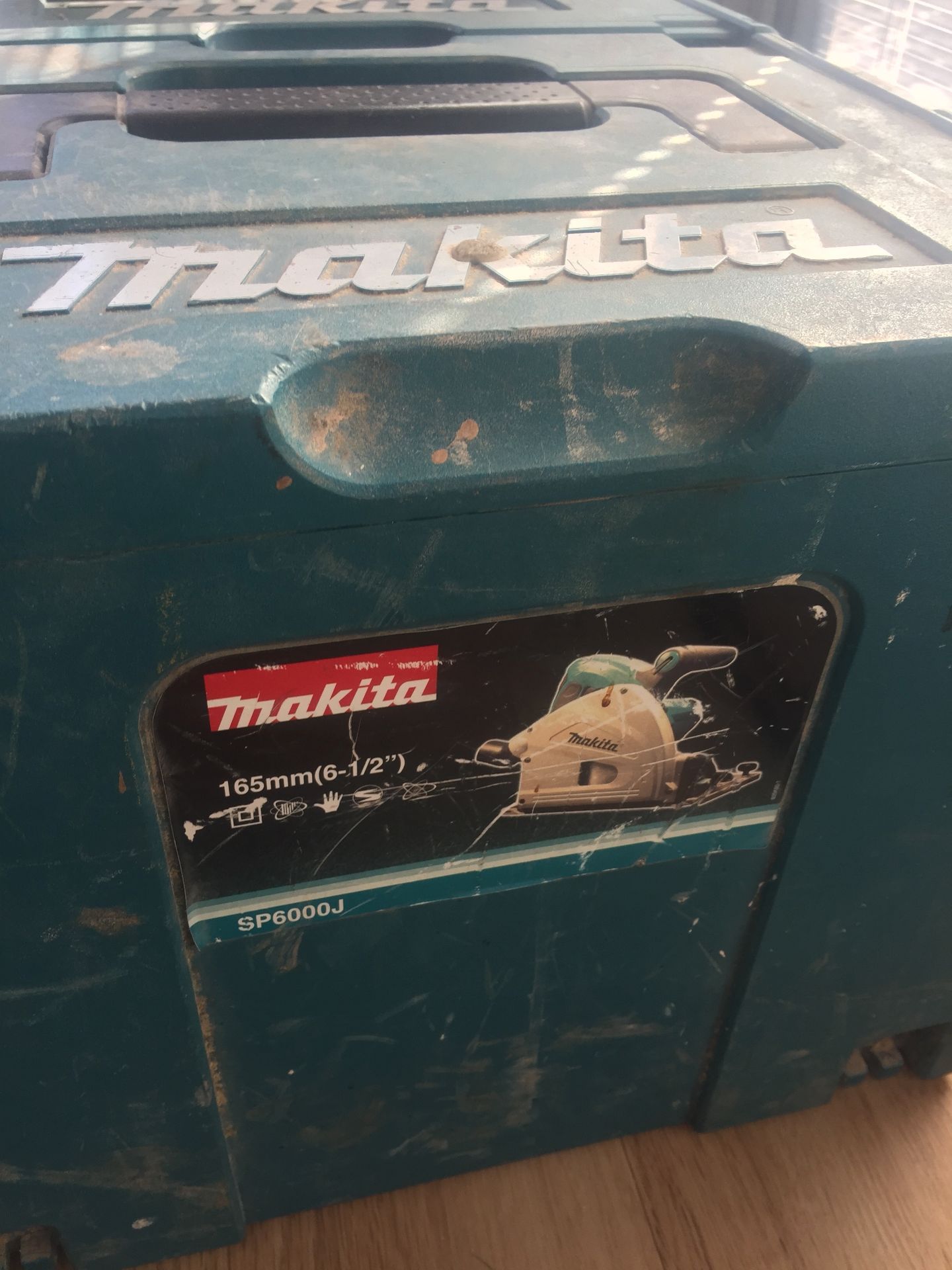 2 x Cased Makita SP6000J Plunge Cut Saws with track