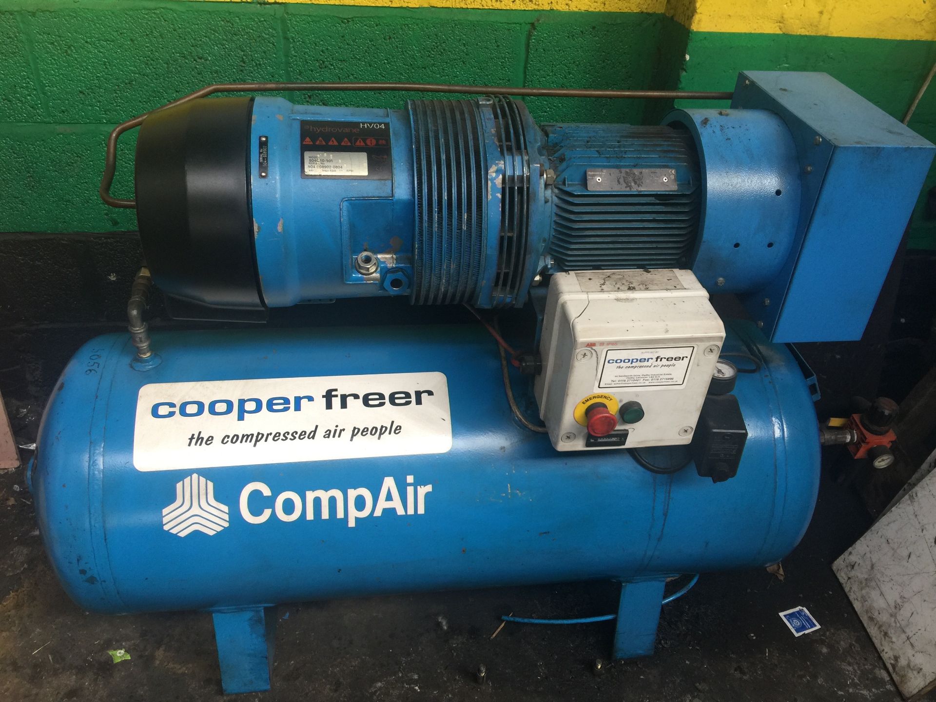 CompAir 504C10-101 11 BAR Hydrovane HV04 Compressor serial no 504-008902-0804 fully serviced July 18