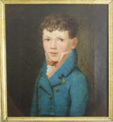 Biedermeier Portrait, Öl/Lw., Portrait des Friedrich Mayer (1802 - 1871 in Lauffen am / N.), i.R.