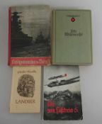 4 Bände Literatur, sog. 3.Reich - Wir vom Luftkreis 5 - Die Wehrmacht - Kriegsmarine im Dienst -