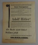 Flugblatt zur Wahl des Reichspräsidenten, herausgegeben vom späteren Gauleiter Mainfranken Dr.