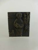 Bronzeplakette, 2.H.20.Jh., Evangelist Markus, 9,5cm x 8cm