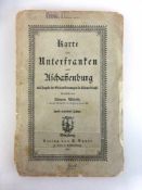 Karte von Unterfranken und Aschaffenburg, Simon Wirth, Bauer Verlag Würzburg 1892, Deckblatt gelöst