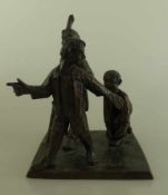 Steinbrenner, Theophil (*1946 Herbstadt / Grabfeld), Bronze, "3 Kinder beim Wandern", h. 20cm,