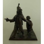 Steinbrenner, Theophil (*1946 Herbstadt / Grabfeld), Bronze, "3 Kinder beim Wandern", h. 20cm,