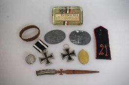 Sammlung Patriotika - Reservistika, I. WK., Erkennungsmarken, Medaille Kyffhäuserbund,