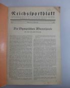 Reichssportblatt - Olympiade 1936, mehrere Bände in einem, zahlreiche Abbildungen, bitte