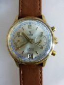 HAU - Chronograph, Yema, Schweiz um 1970, Datumsanzeige, Stunde, Minute, Sekunde, Gehäusedurchmesser