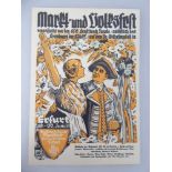 Propaganda Postkarte, sog. 3.Reich, Organisationen, KdF, Markt- und Volksfest Erfurt 1937,