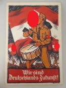 Propaganda Postkarte, sog. 3.Reich, Organisationen, HJ Hitlerjugend - Wir sind Deutschlands Zukunft,