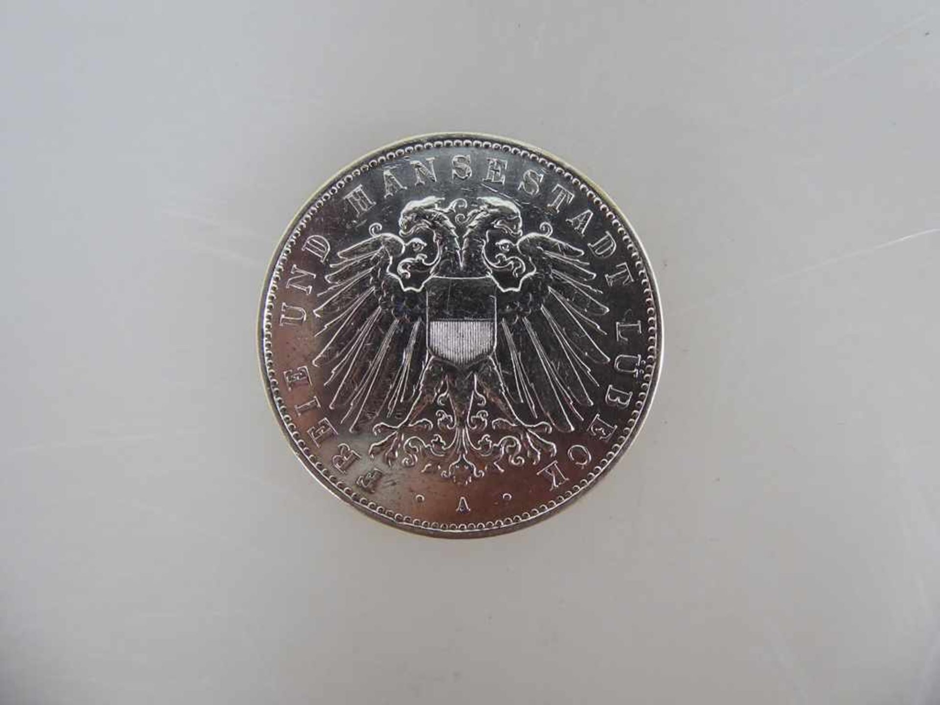 Kaiserreich - Freie Hansestadt Lübeck, 5 Mark, 1907, ss-vz, Jaeger 83, mit MDM Zertifikat /